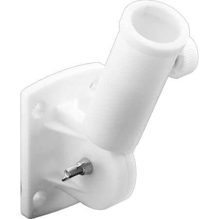 Prime-Line 1 in., White UV Resistant, Plastic Flagpole Bracket Single Pack U 9375